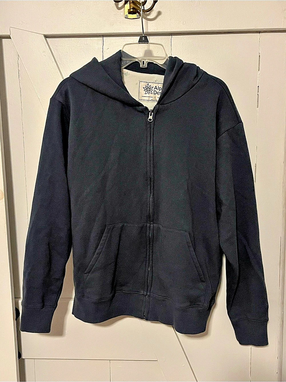 Alpine Design Navy Zip Hoodie Size Large